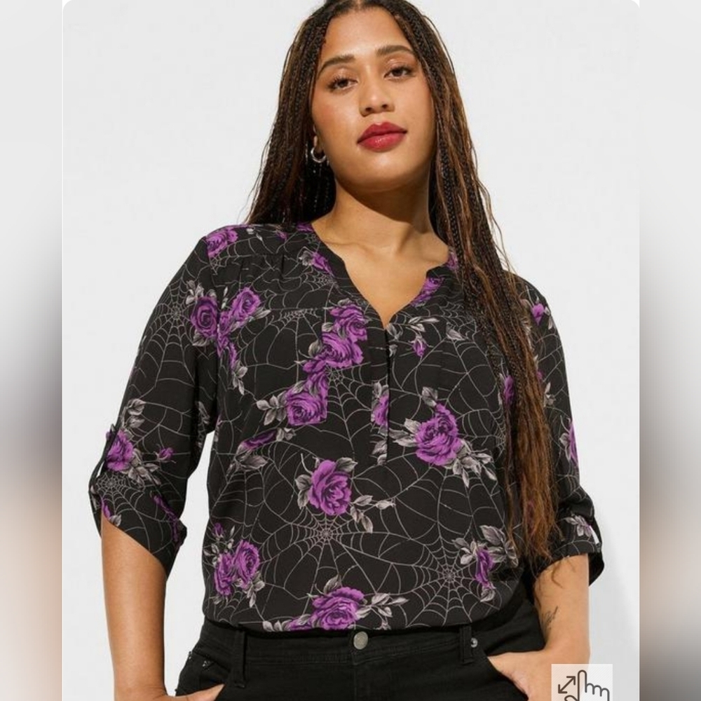 Harper Georgette Pullover 3/4 Sleeve Blouse